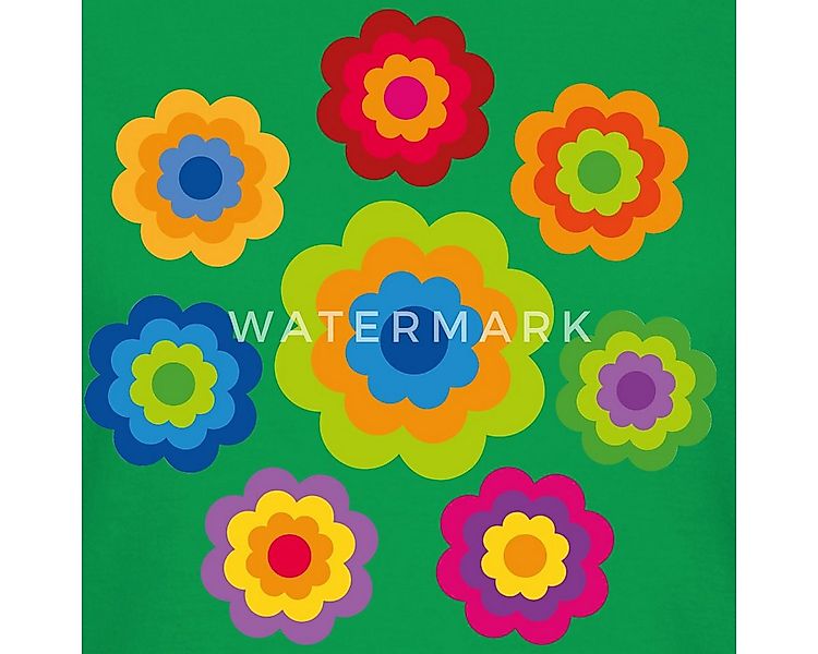 Spreadshirt T-Shirt 70er Jahre Hippie Flower Power Kostüm Blumen Fasching F günstig online kaufen