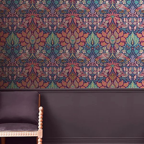 WILLIAM MORRIS AT HOME Vliestapete »Dove & Rose Carnival« Motiv glatt Desig günstig online kaufen