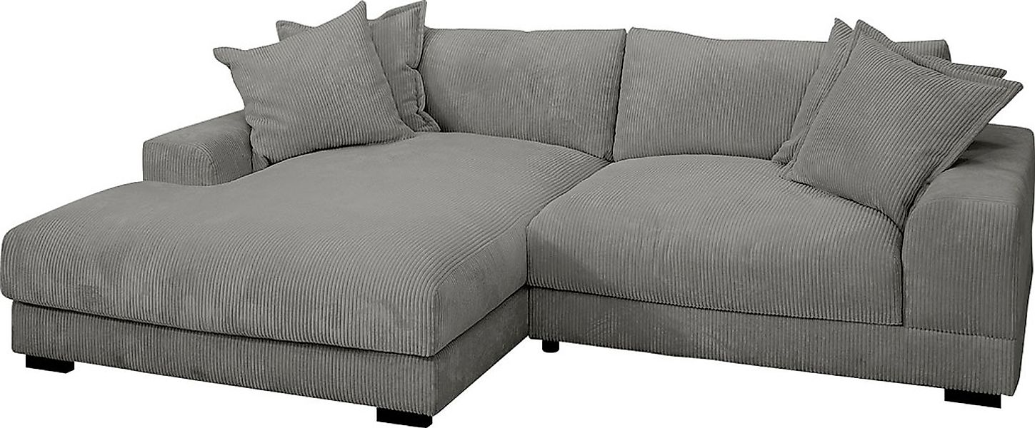 TRENDMANUFAKTUR Ecksofa »Zinal, aktuelles Design, mit 4 Zierkissen,«, mit e günstig online kaufen