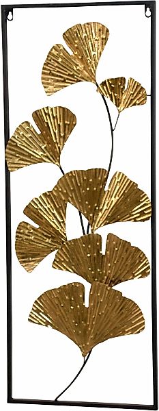 HOFMANN LIVING AND MORE Wanddekoobjekt "Wanddekoration" Ginkgo Motiv in gol günstig online kaufen