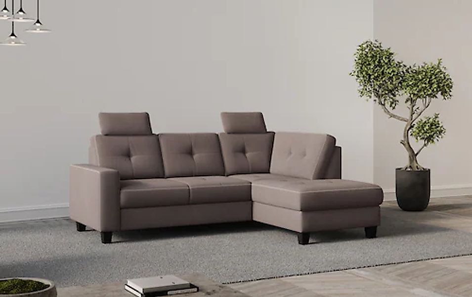 Places of Style Ecksofa »Varese«, Kreuznaht in beige günstig online kaufen
