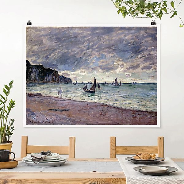 Poster Kunstdruck - Querformat Claude Monet - Küste von Pourville günstig online kaufen