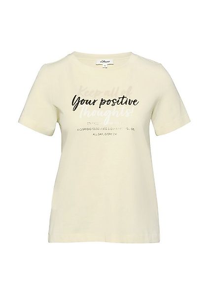 s.Oliver Kurzarmshirt T-Shirt T-Shirt aus weichem Baumwollmix mit Artwork günstig online kaufen