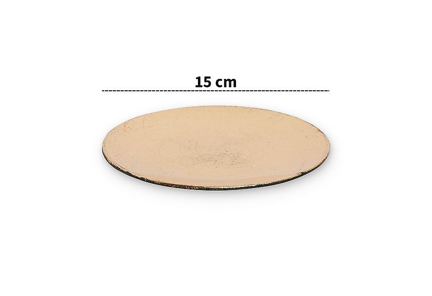 matches21 HOME & HOBBY Dekoschale Deko-Teller 15 cm in gold für drinnen & d günstig online kaufen