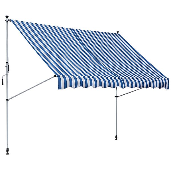 Outsunny Markise mit Handkurbel, L300 x B150 x H170-280 cm, höhenverstellba günstig online kaufen
