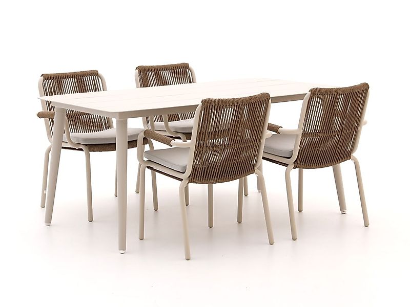 Bellagio Caronia/Sora 160 cm Gartenmöbel-Set 5-Teilig Stapelbar günstig online kaufen