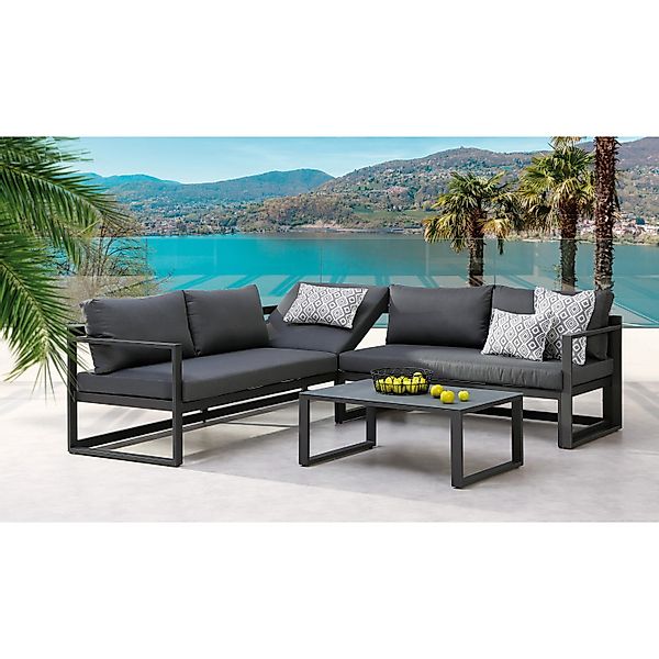 Best Loungeset "Rhodos" Set, 15 Stk. tlg. bestehend aus 2 Sitzbänken, 1 Tis günstig online kaufen
