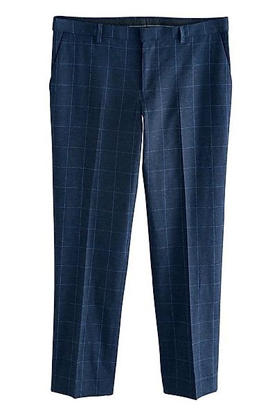 Next Anzughose Slim Fit Anzughose mit Karomuster aus Leinenmix (1-tlg) günstig online kaufen