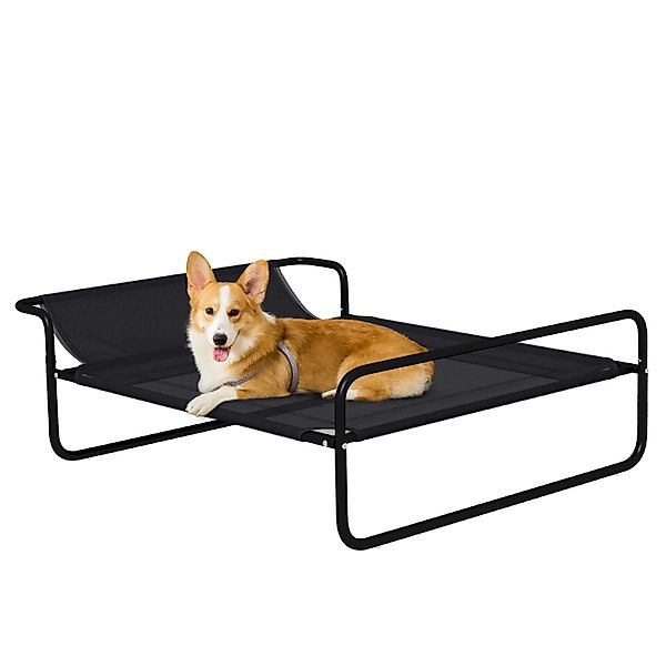 PawHut Hundeliege Hundebett Stahl Mesh Schwarz 91L x 69B x 29H cm günstig online kaufen