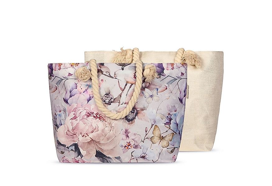 JACK Strandtasche Reißverschluss Baumwolle Descanso, mit wunderschönem Desi günstig online kaufen