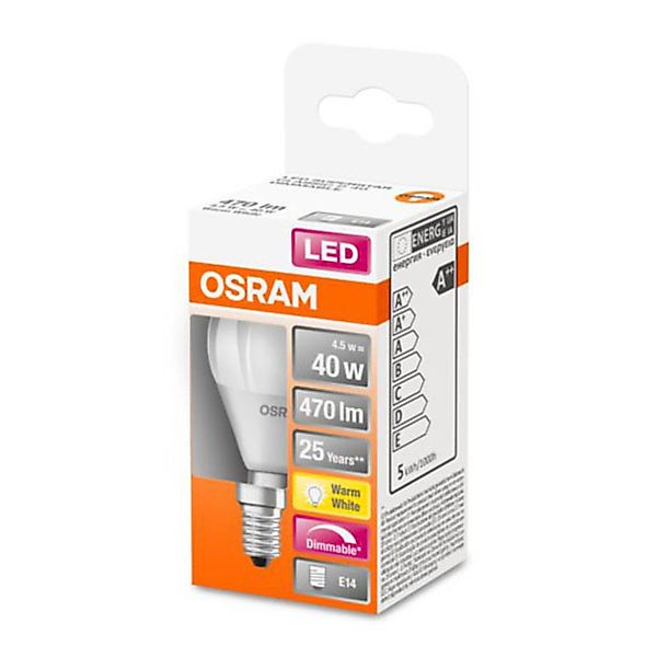 Osram LED-Leuchtmittel Superstar Classic P dimmbar, E14, Warm White, 4,5 W günstig online kaufen
