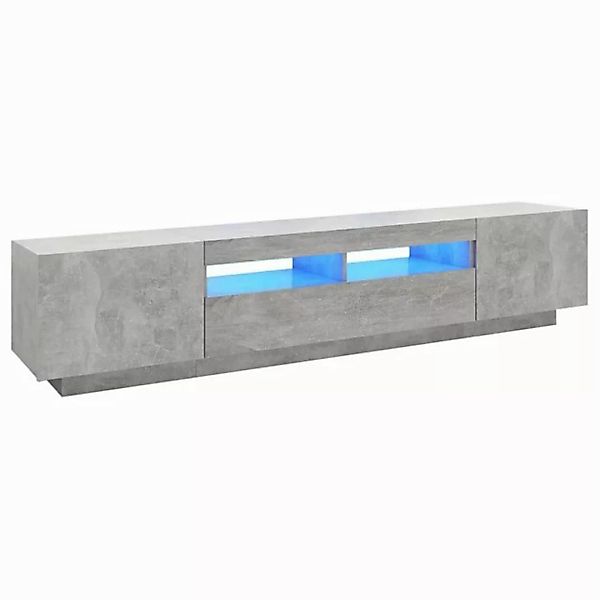 vidaXL TV-Schrank TV-Schrank mit LED Leuchten Betongrau 200x35x40 cm Lowboa günstig online kaufen