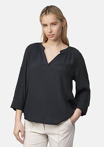 Comma 3/4-Arm-Shirt Tunikabluse aus Viskose-Crêpe Raffung günstig online kaufen
