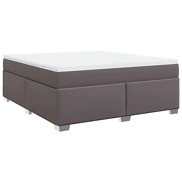 vidaXL Boxspringbett mit Matratze Grau 180x200 cm Kunstleder 3285223 günstig online kaufen