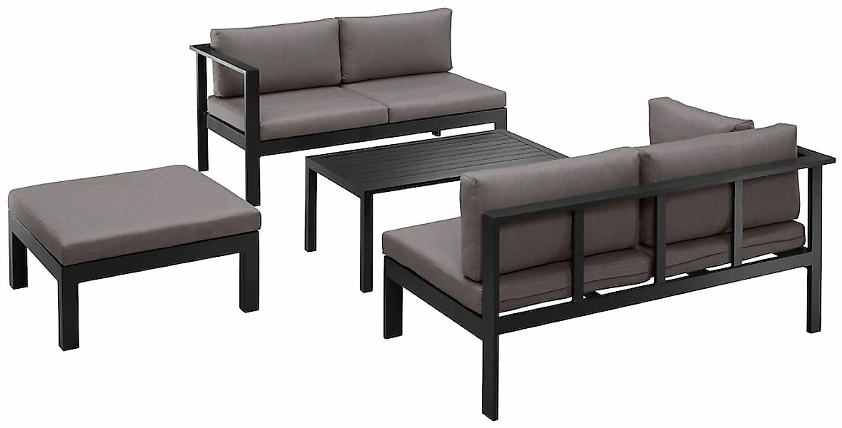 KONIFERA Gartenlounge-Set "Dubai" 14 Stk. tlg. Ecklounge, Tisch 100x59 cm, günstig online kaufen