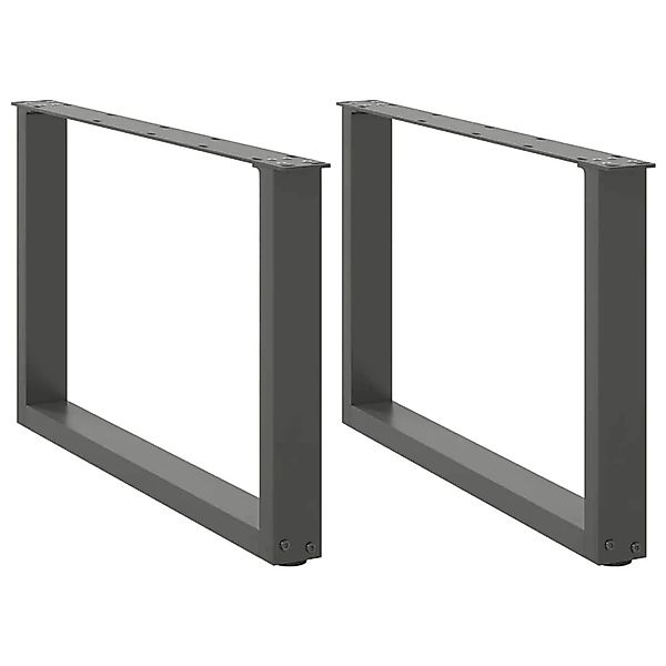 vidaXL Couchtischbeine U-Form 2 Stk Anthrazit 70x42-43 cm Stahl 4013166 günstig online kaufen