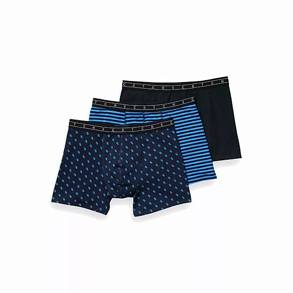 SCOTCH&SODA Herren Boxer-Shorts, 3er Pack - Long Shorts, Cotton Stretch günstig online kaufen