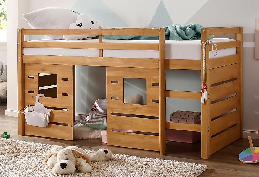 OTTO home Hochbett "Alpi" aus Kiefernholz, inklusive Leiter und Panel, Auße günstig online kaufen