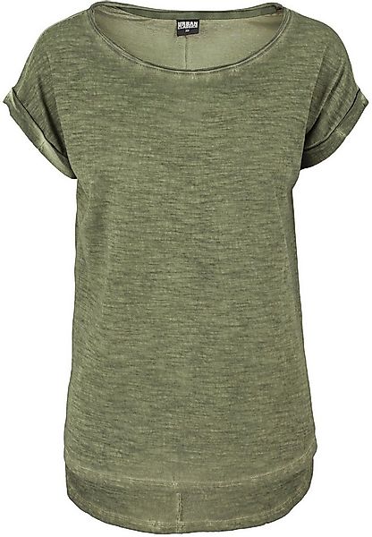 URBAN CLASSICS Kurzarmshirt Urban Classics Damen Ladies Long Back Shaped Sp günstig online kaufen