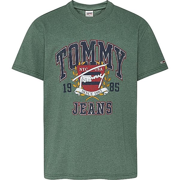Tommy Jeans Vintage Washed College Kurzärmeliges T-shirt L Rural Green günstig online kaufen