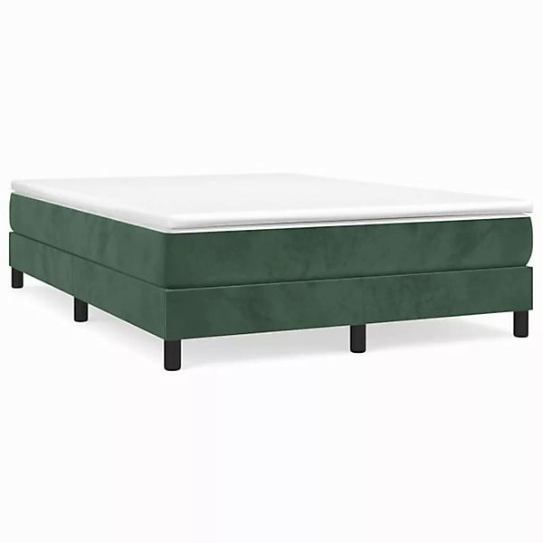 furnicato Bett Bettgestell ohne Matratze Dunkelgrün 140x200 cm Samt (1-tlg) günstig online kaufen