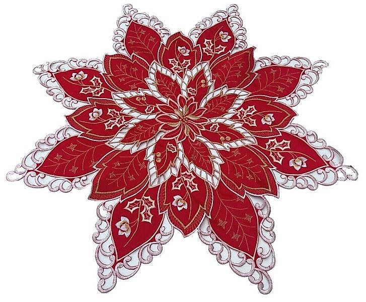 Westernlifestyle Mitteldecke Sternförmige rote Tischdecke Weihnachten Weihn günstig online kaufen