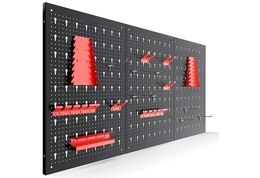 Arebos Lochwand 3-teilige Werkzeugwand Hakenset stabil & montagefreundlich, günstig online kaufen