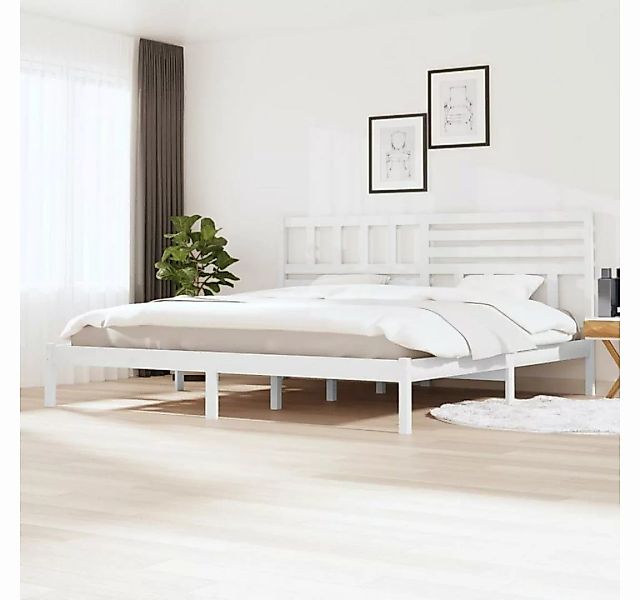 furnicato Bett Massivholzbett Weiß 180x200 cm Kiefer günstig online kaufen