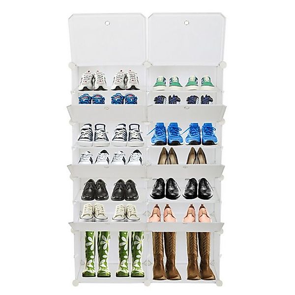 XDeer Schuhschrank 7 Ebenen Schuhschrank Portable 28 Paar 14 Grids Tower Sh günstig online kaufen