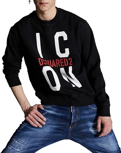 Dsquared2 Rundhalspullover Dsquared2 ICON Sweatshirt Schwarz Herren günstig online kaufen