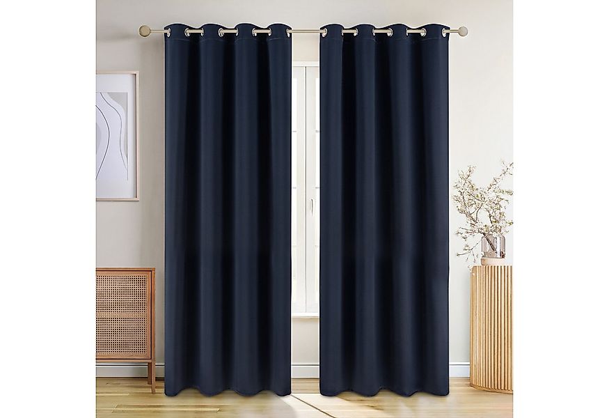 Blumtal Verdunkelungsvorhang 2er-Set Gardinen Wärmeisolierend Blickdicht (2 günstig online kaufen