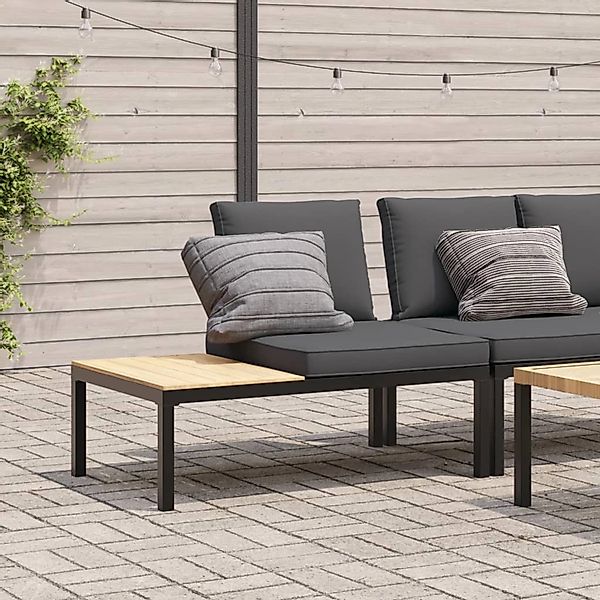 VidaXL Gartenbank mit Kissen Schwarz Aluminium günstig online kaufen