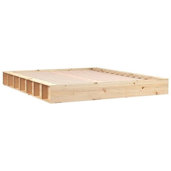 vidaXL Bettgestell Massivholzbett 140x200 cm Bett Bettgestell Holz Bettrahm günstig online kaufen