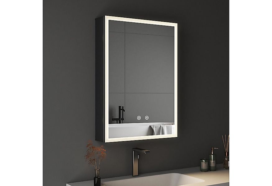 WDWRITTI Badspiegel mit schrank Spiegelschrank mit licht für Badezimmer (Ba günstig online kaufen