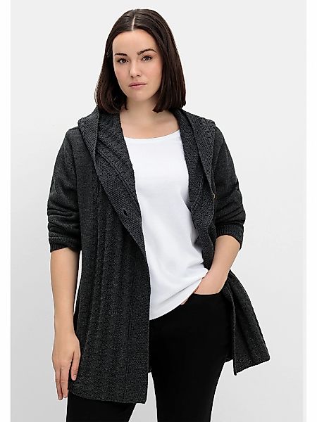 sheego by Joe Browns Cardigan "Große Größen", mit Kapuze und Knopfverschlus günstig online kaufen