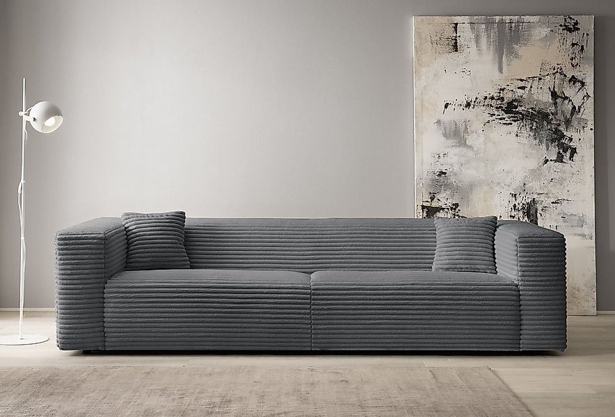 andas 3-Sitzer "BAKELS, Couch in Cord oder Boucle-Stoff, Sofa im modernen D günstig online kaufen