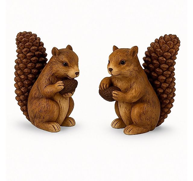 Geschenk-Himmel Dekofigur 2er Set Eichhörnchen mit Nuss Dekofigur Herbst H günstig online kaufen