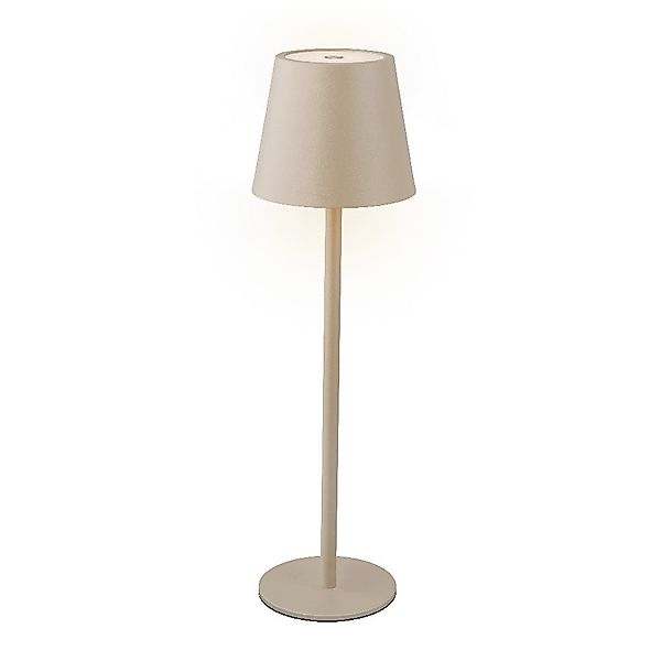 LED Tischlampe Kabellos Dimmbar Touch Tischleuchte Beige USB Warmweiß Kaltw günstig online kaufen