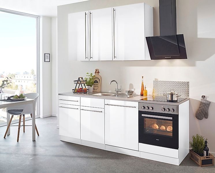 wiho Küchen Küchenzeile »Chicago«, ohne E-Geräte, Breite 220 cm günstig online kaufen