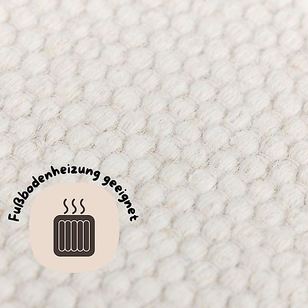 my home Wollteppich »Wolltraum Pur«, rechteckig, 10 mm Höhe, Wendeteppich, günstig online kaufen