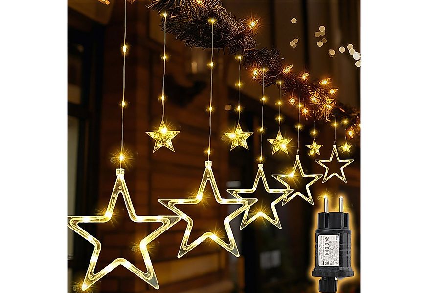 Salcar LED-Lichterkette LED Sterne 2m 160 LED Lichtervorhang Weihnachten Li günstig online kaufen