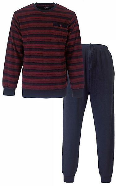 Paul Hopkins Schlafanzug Herren Frottee Pyjama warm mit Bündchen (2 tlg) ku günstig online kaufen