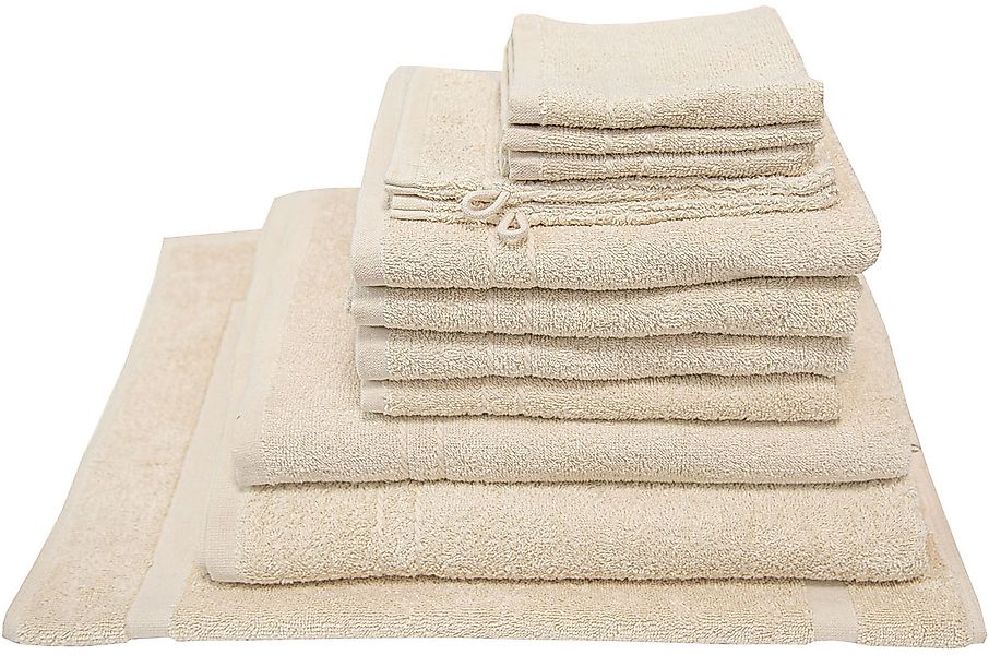 Dyckhoff Handtuch Set "Kristall" Set 12 Stk. Frottier Umfangreiches Badezim günstig online kaufen