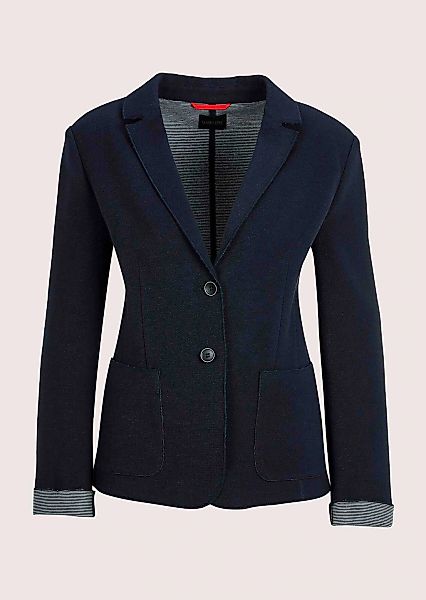 MADELEINE Jackenblazer "Jerseyblazer Stilvoller Einreiher mit Streifen-Deta günstig online kaufen