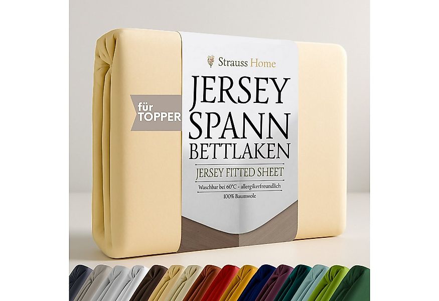 Strauss Home Spannbettlaken Premium Topper Spannbettlaken 150GSM für Matrat günstig online kaufen