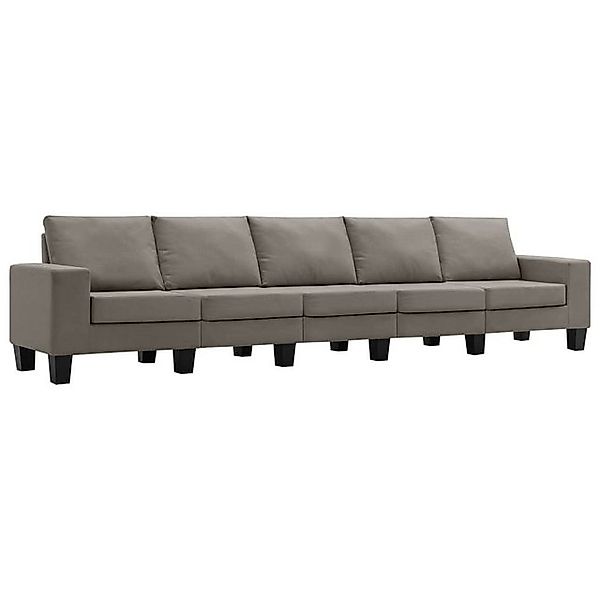 vidaXL Sofa 5-Sitzer-Sofa Taupe Stoff günstig online kaufen