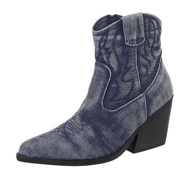 Ital-Design Damen Cowboyboots Western Westernstiefelette (88671887) Blockab günstig online kaufen