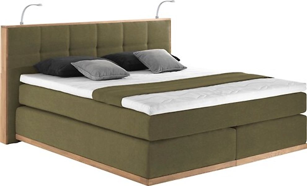 Home affaire Boxspringbett »Vinton« aus Eiche, mit LED-Beleuchtung, verschi günstig online kaufen
