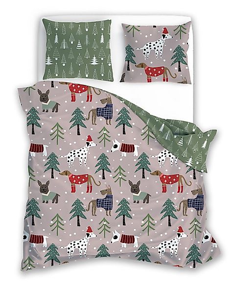 texpot Bettwäsche Weihnachten Winter Wendebettwäsche Garnitur, günstig online kaufen