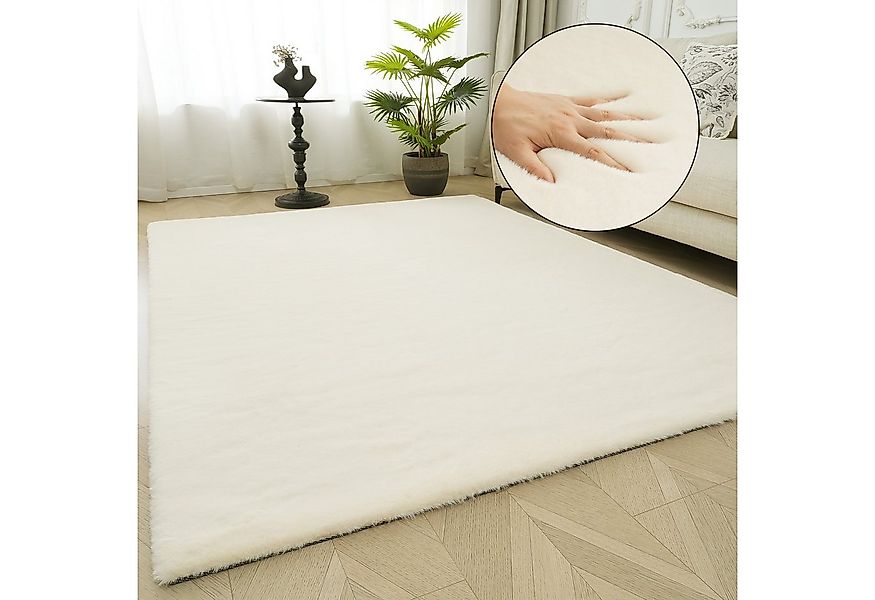 Bruno Banani Fellteppich Rabbit 2, Kunstfell Teppich, Modern, rechteckig, H günstig online kaufen